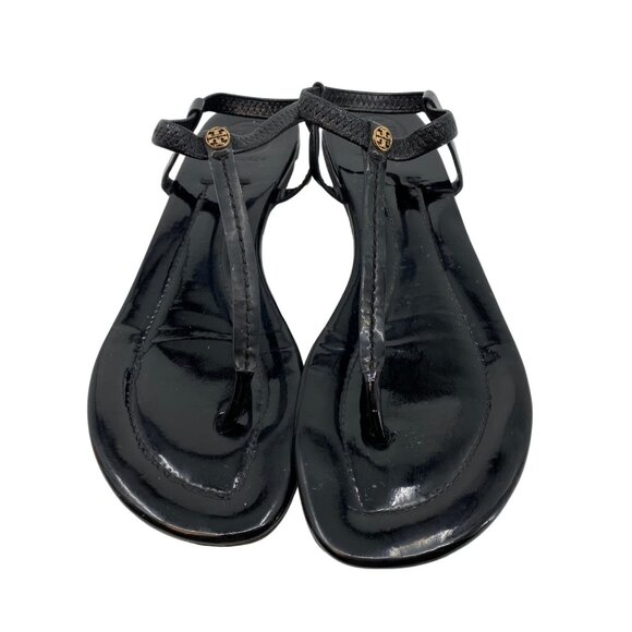Tory Burch Black Flat Sandals | Versatile and Stylish for Any Occasion - Picture 1 of 6
